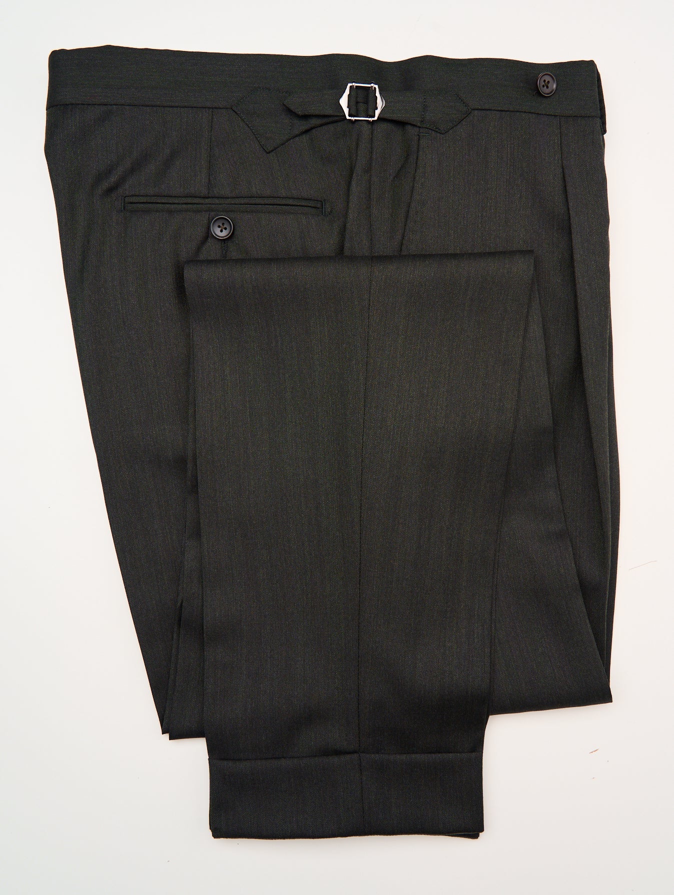 Suitsupply Havana dark green herringbone Drago Super 130s wool suit P6528SR - product photo 6
